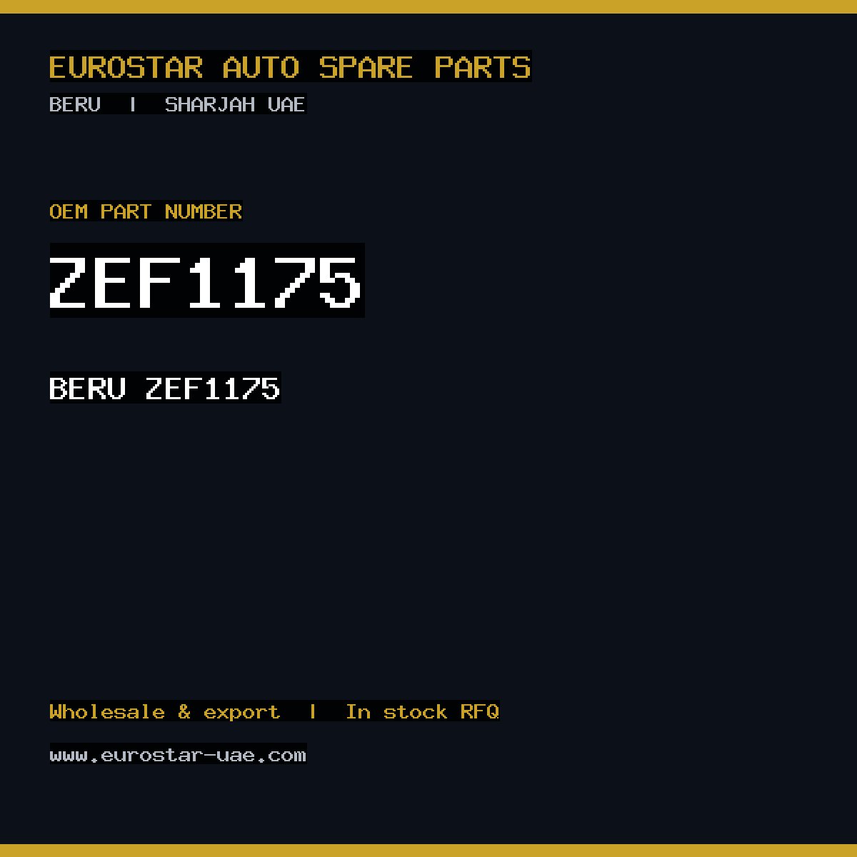 ZEF1175 — BERU ZEF1175