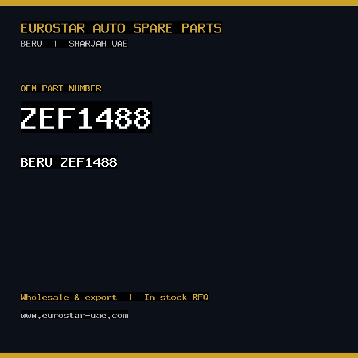 BERU ZEF1488