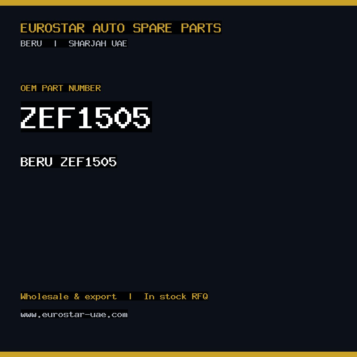 BERU ZEF1505