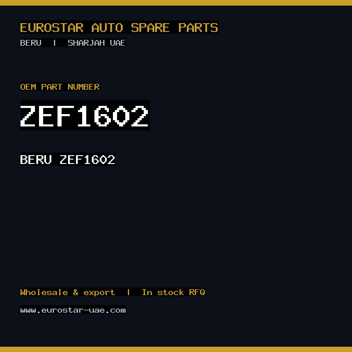 BERU ZEF1602
