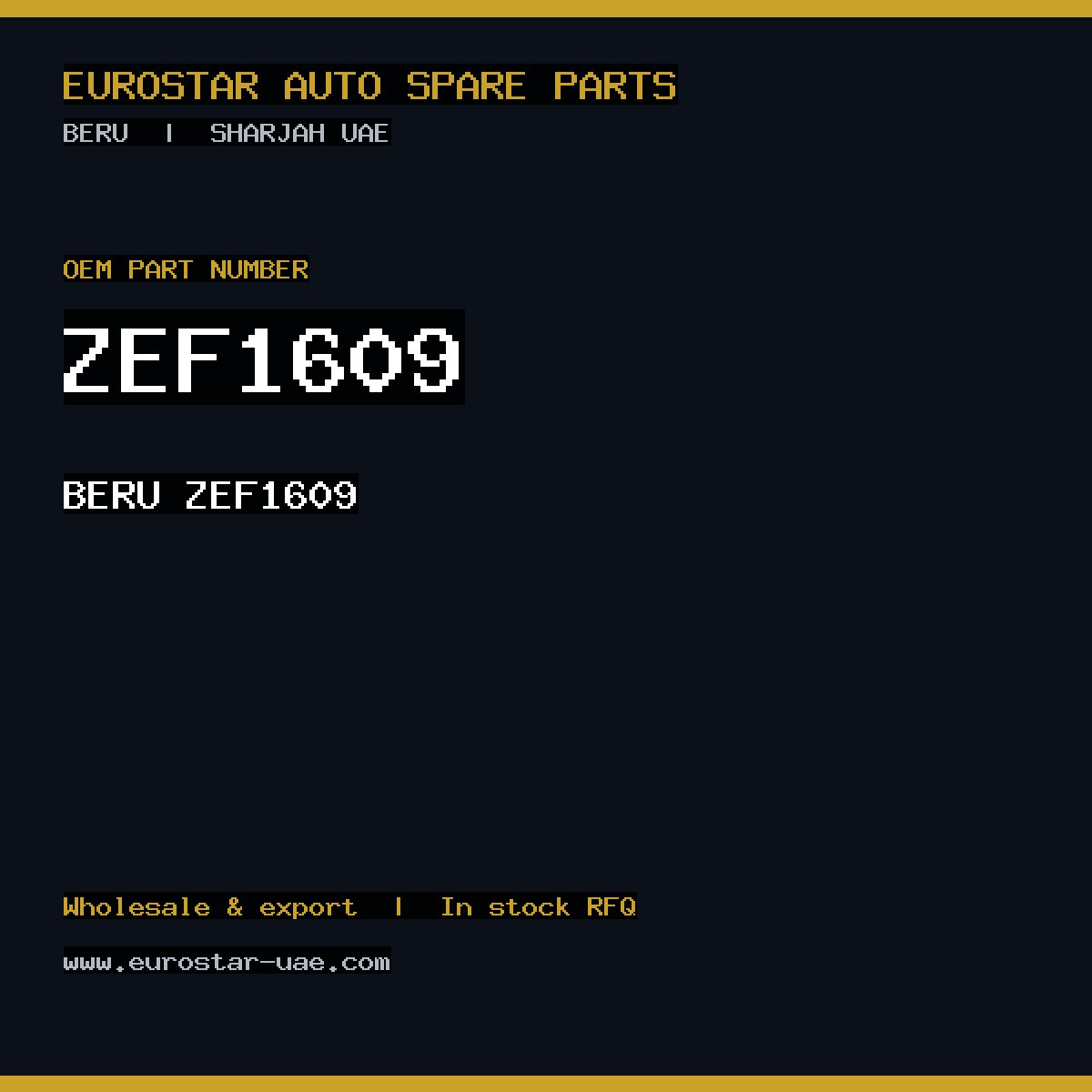 BERU ZEF1609