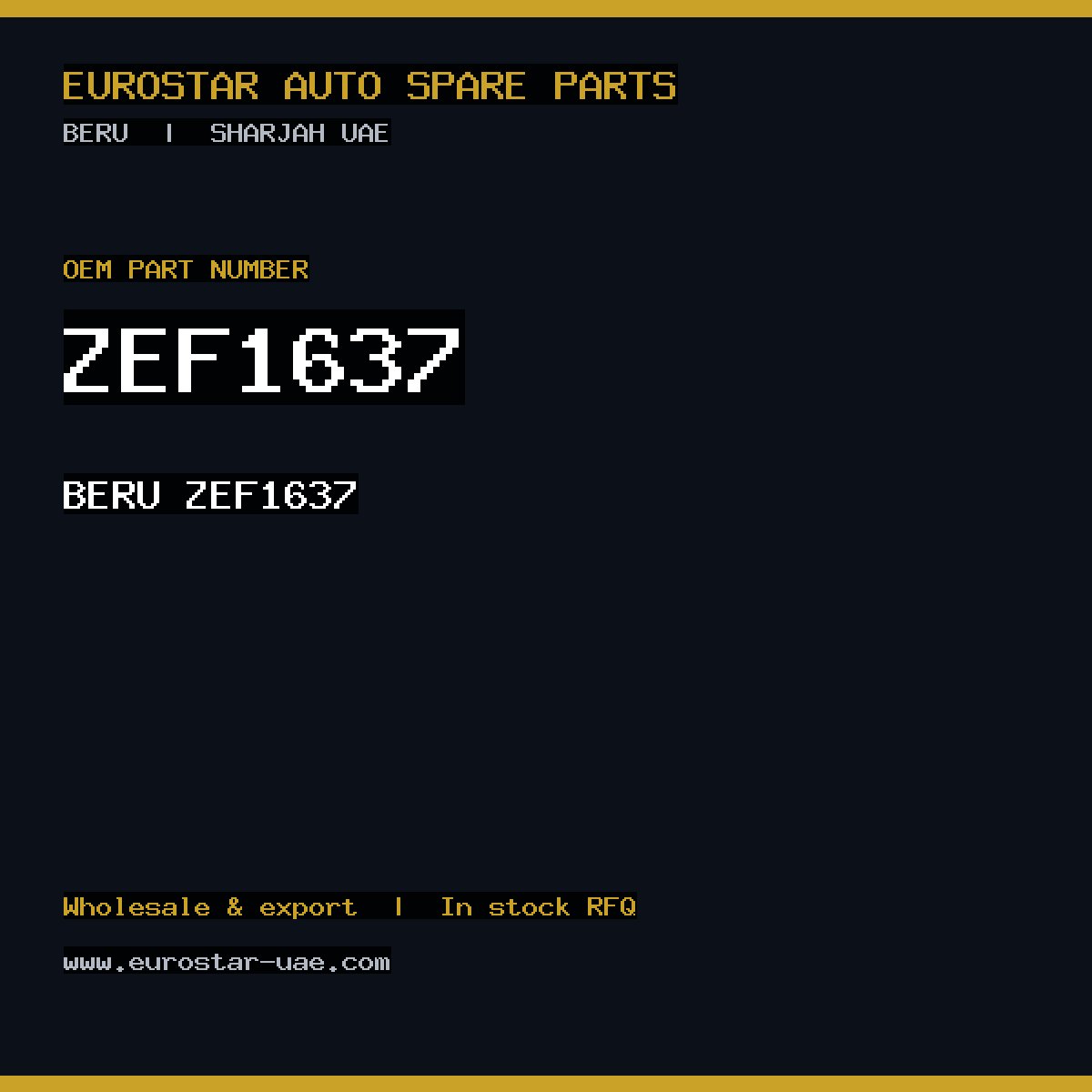 BERU ZEF1637