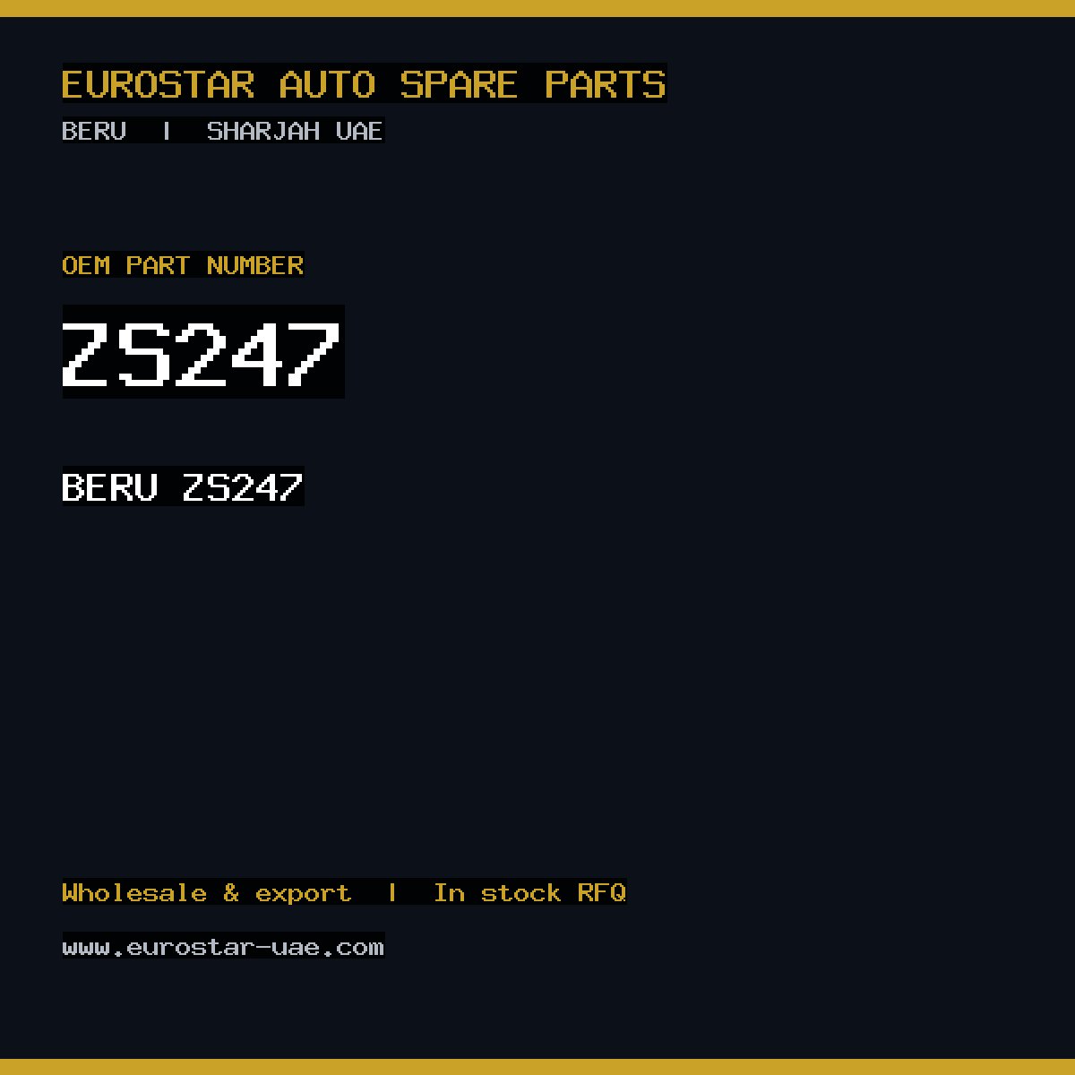 ZS247 — BERU ZS247